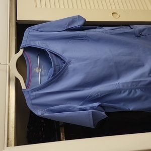 Scrub set. Healing Hands. XL top and Large petite pants (joggers)